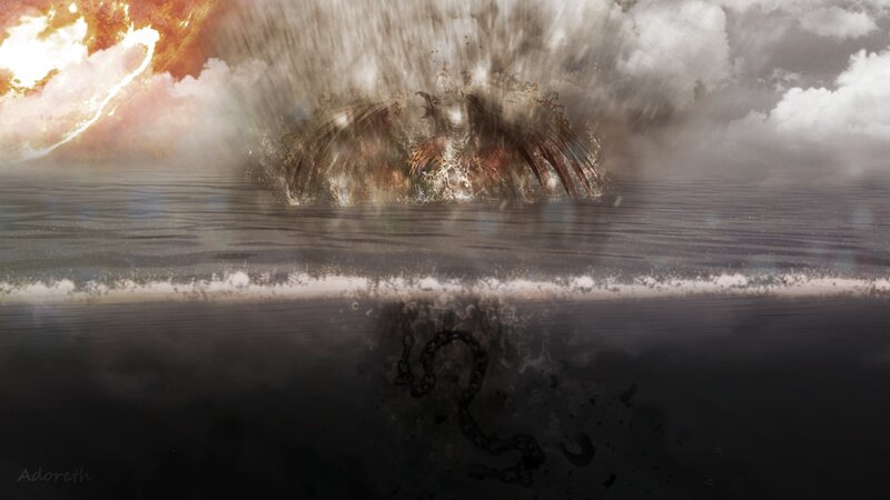 Mythical Bird in Water
