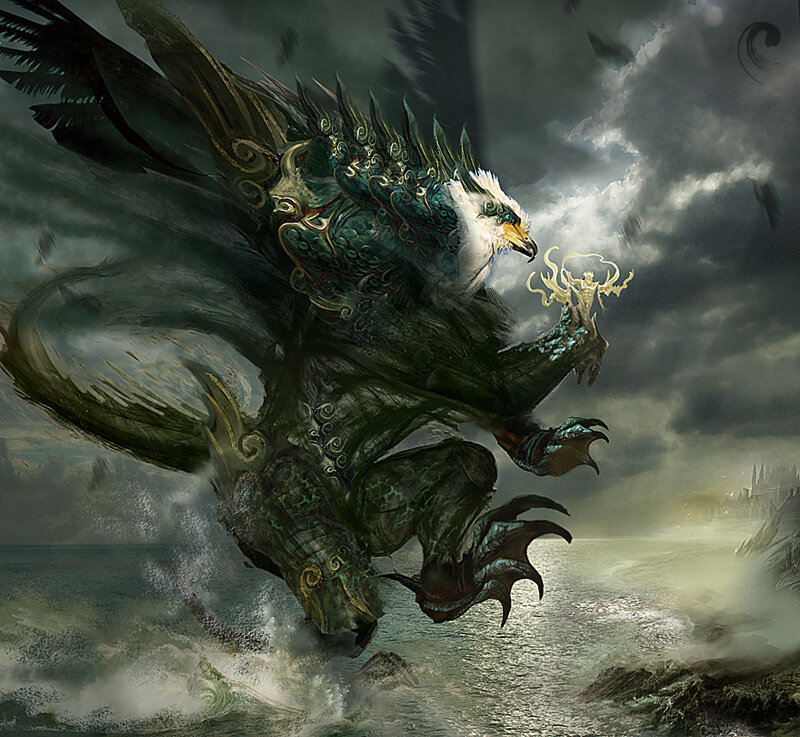 Mythical bird of prey