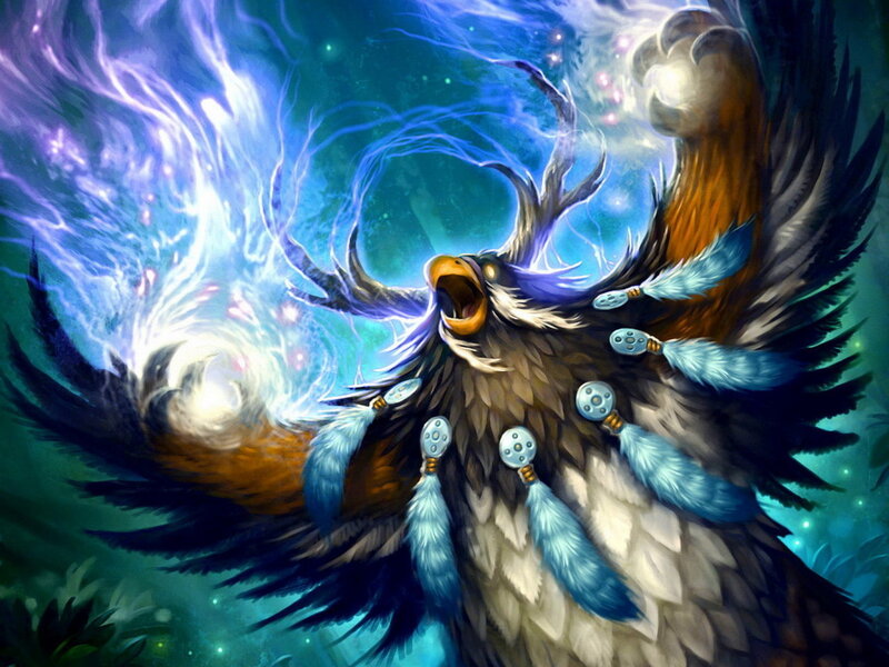 Mythical Bird with Antlers