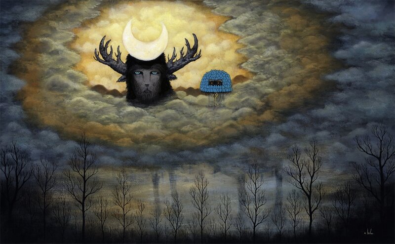 Mythical Creature in Clouds