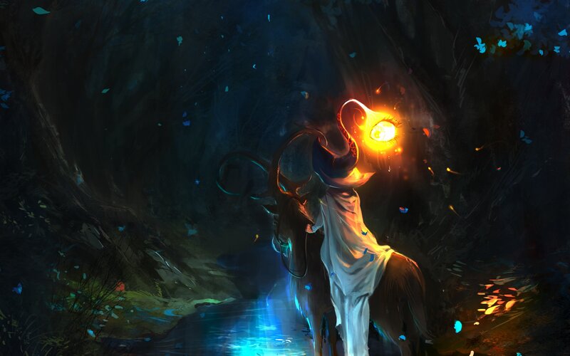 Mythical Creature with Glowing Eye