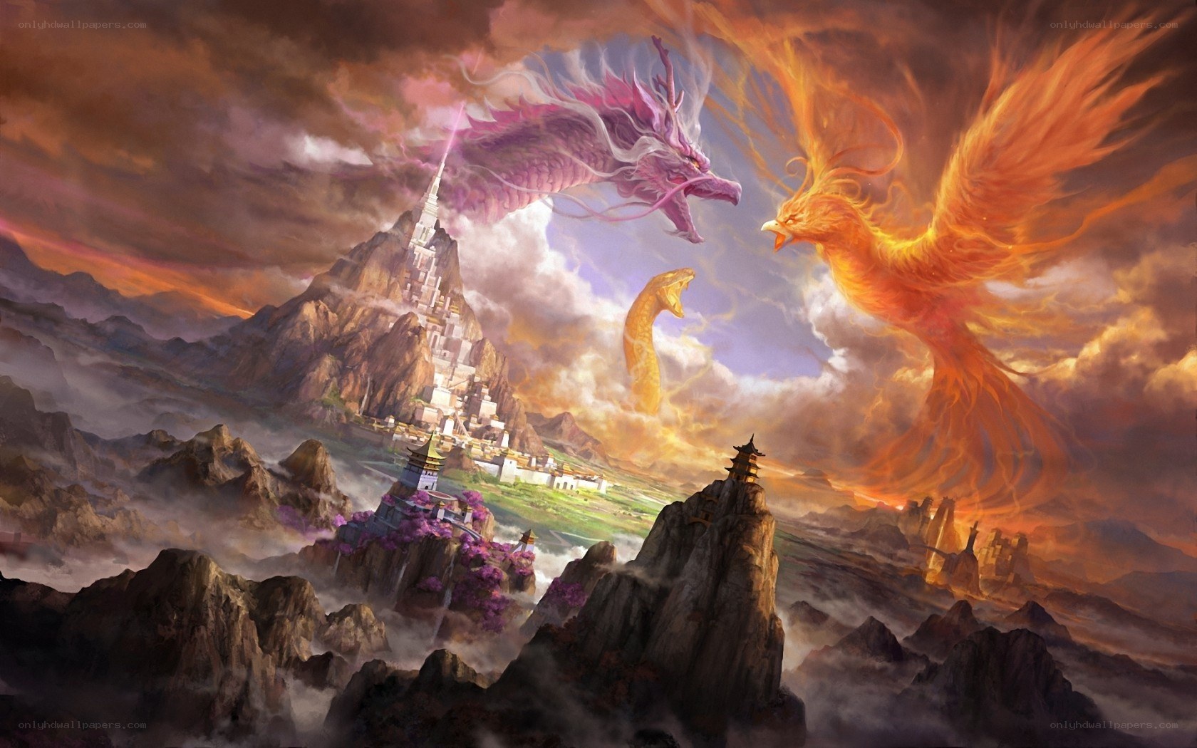 Mythical creatures clash over mountain kingdom