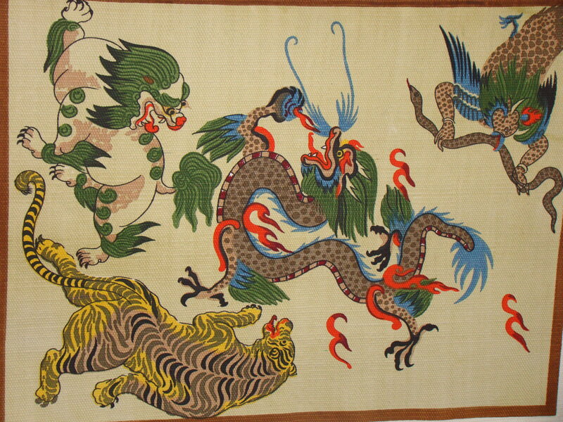 Mythical Creatures on Tapestry