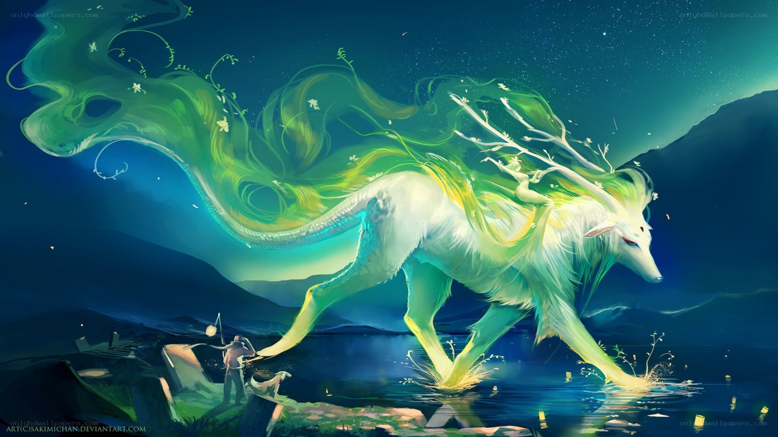 Mythical fox in a dream