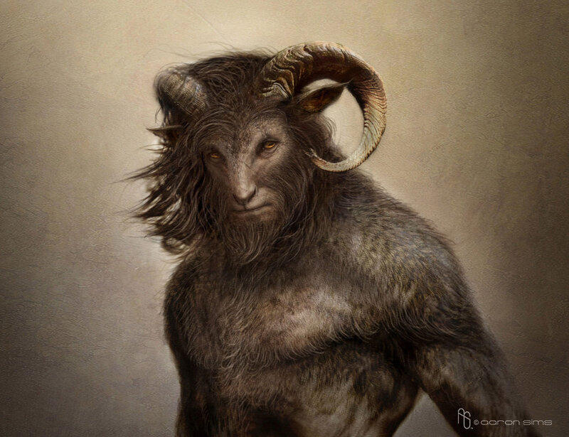 Mythical Goat Creature — Brown