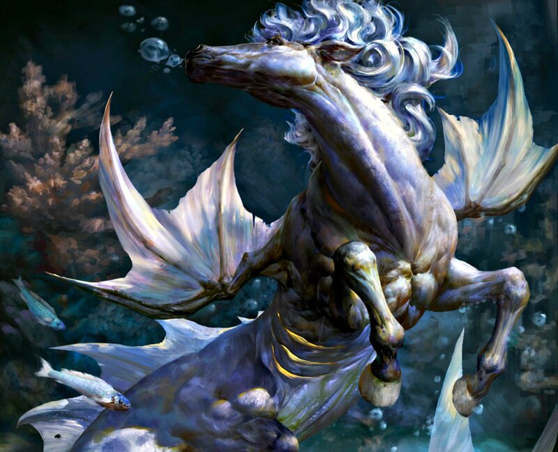 Mythical Horse with Fins