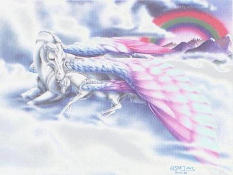 Mythical horse with wings
