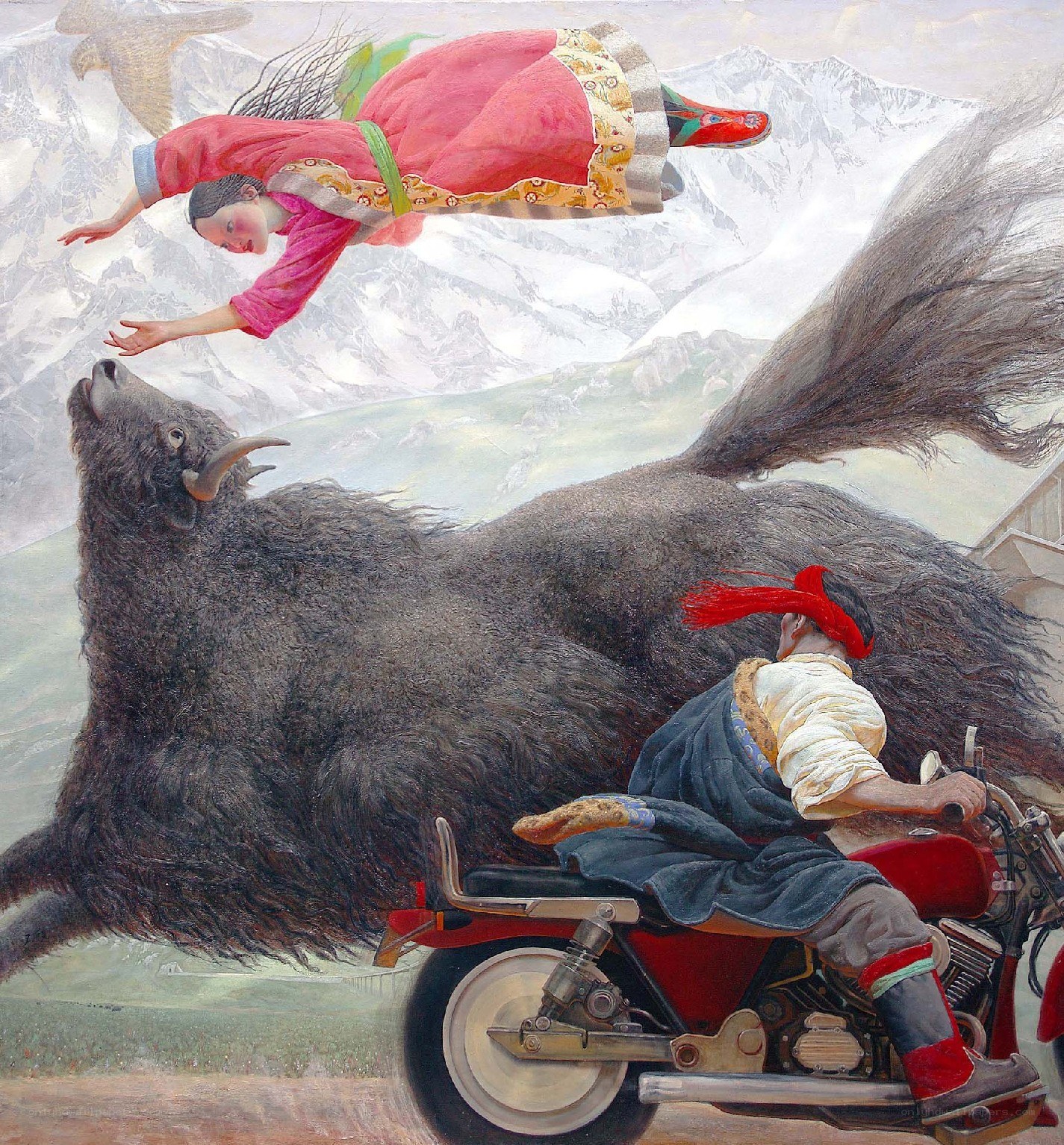 Mythical Journey Across Mountains