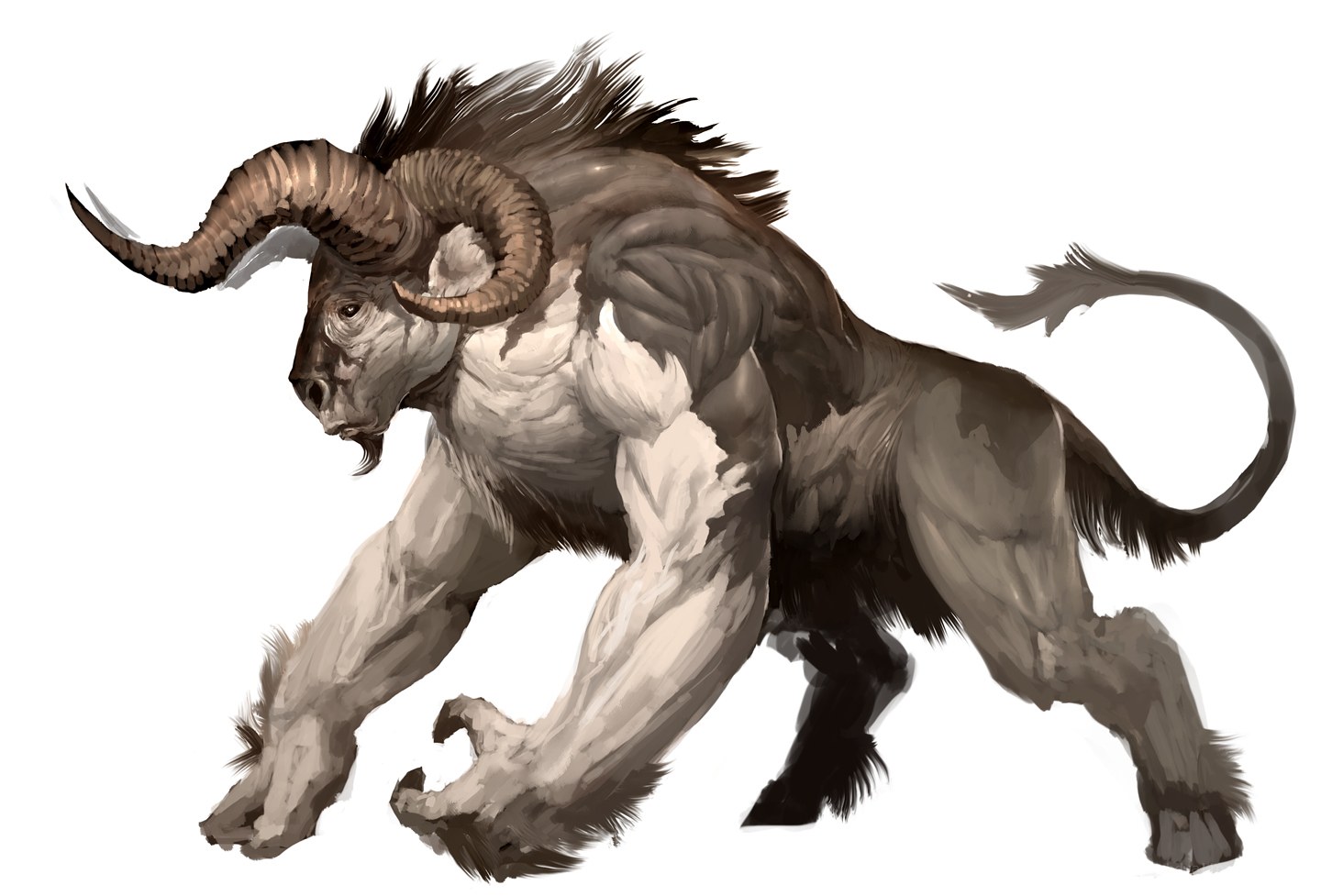 mythical ram-headed beast
