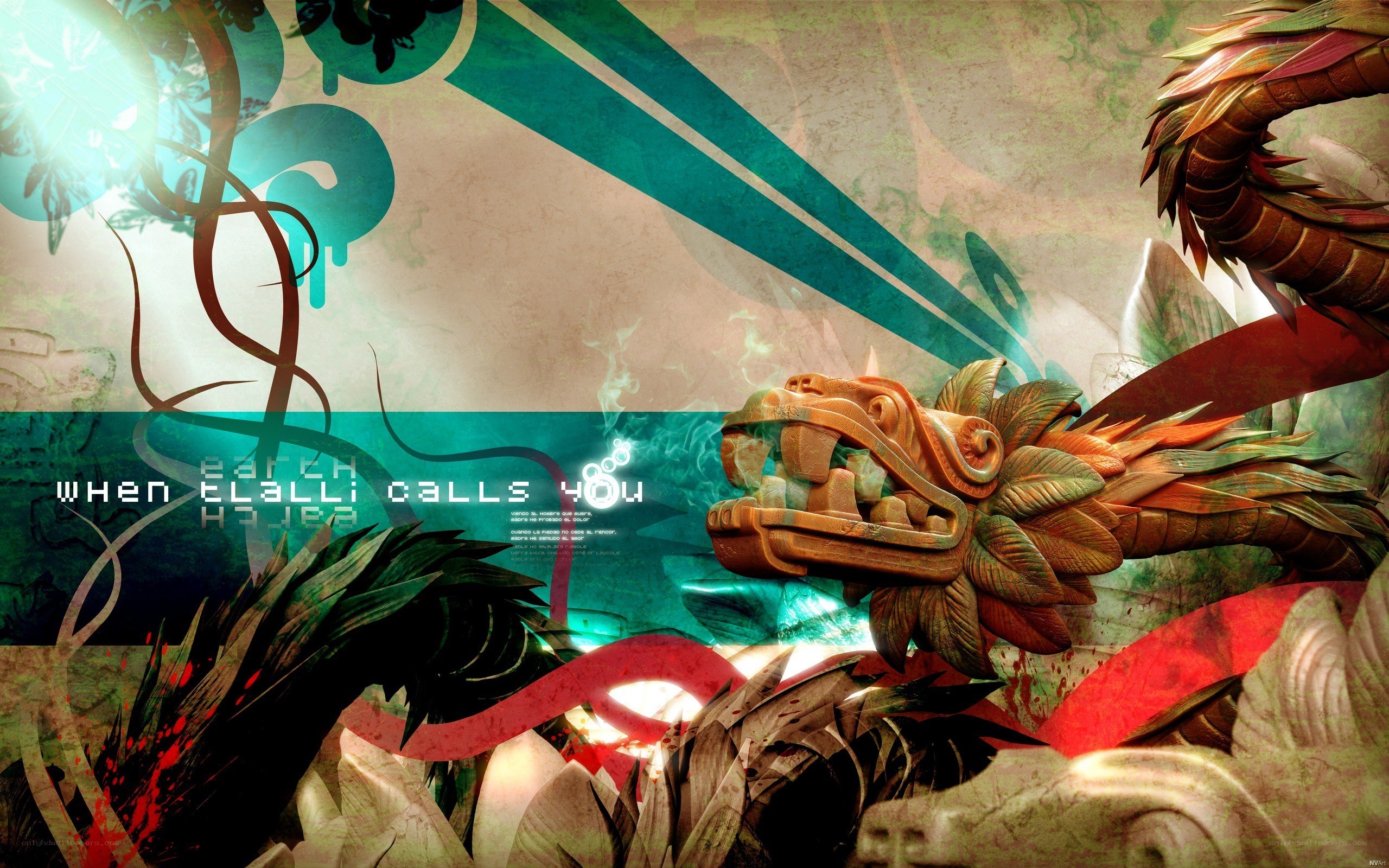 Mythical serpent artwork