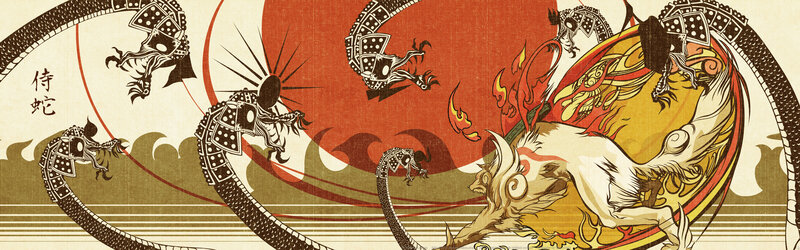 Mythical serpent battle artwork