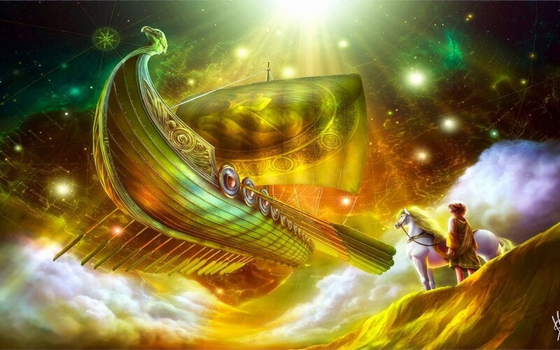Mythical Ship in Sky