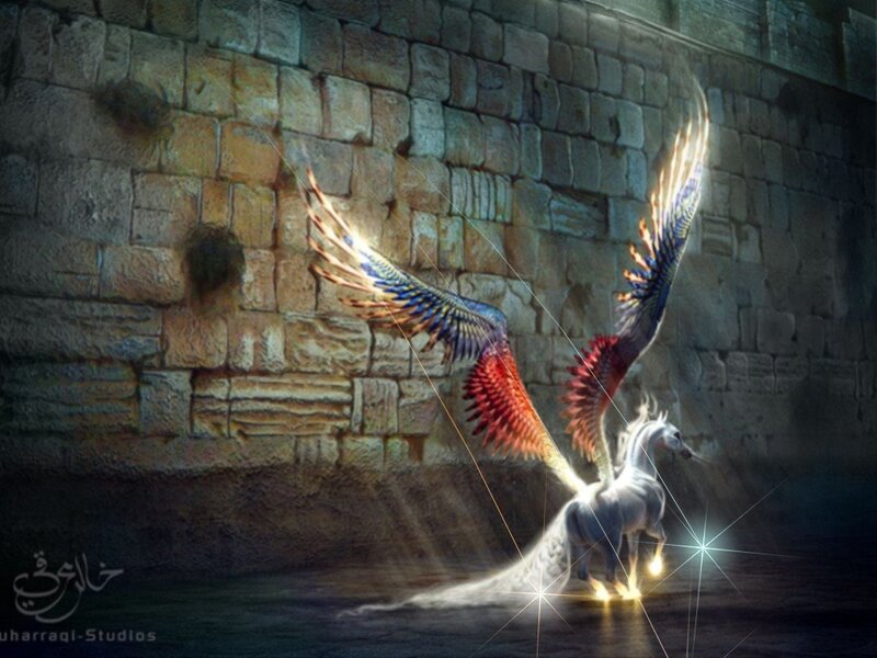 Mythical winged horse