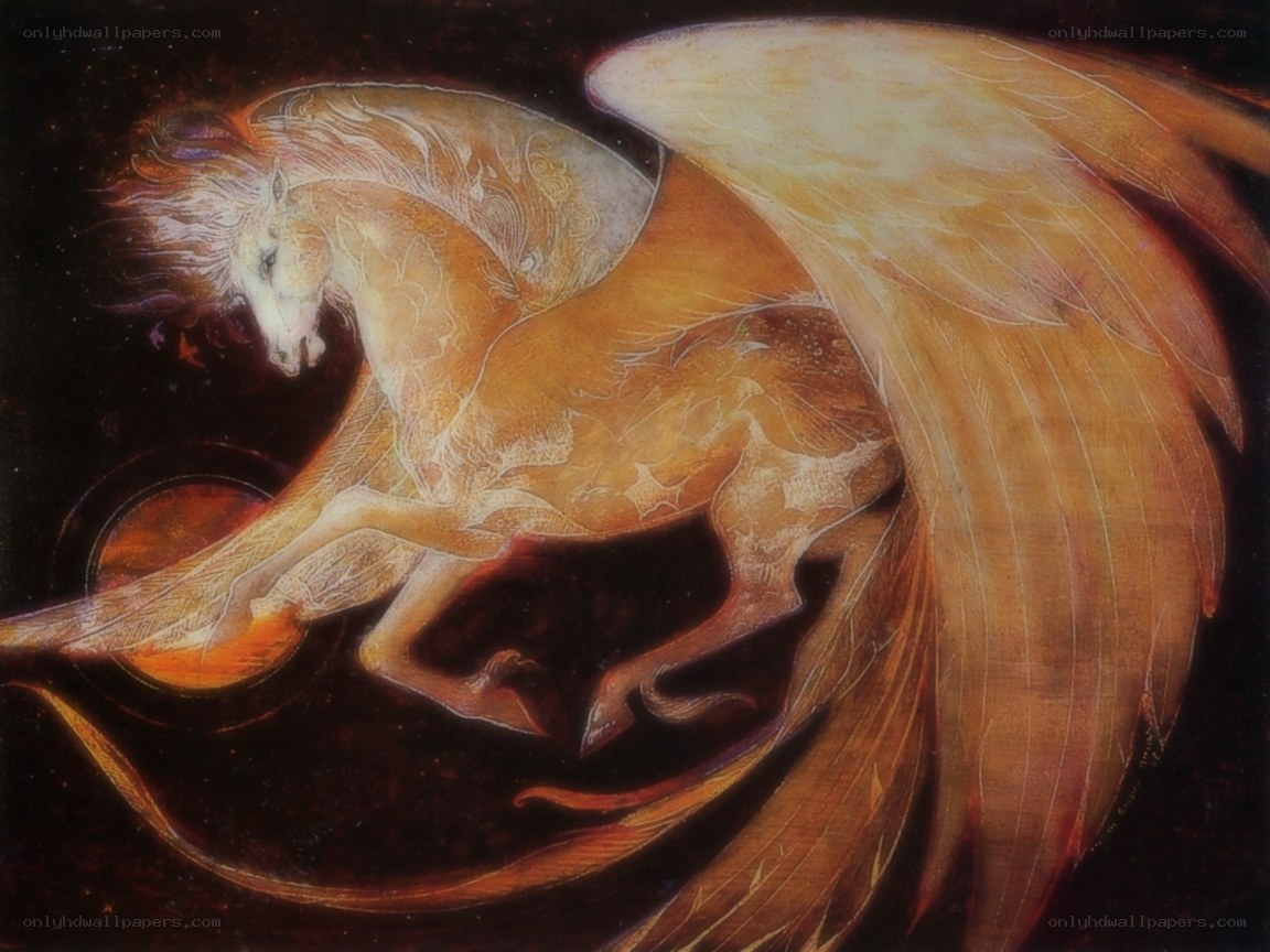 Mythical winged horse artwork