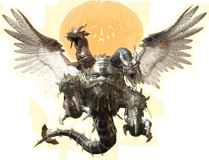 mythical winged serpent creature