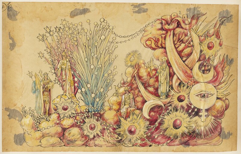 Mythological celestial scene