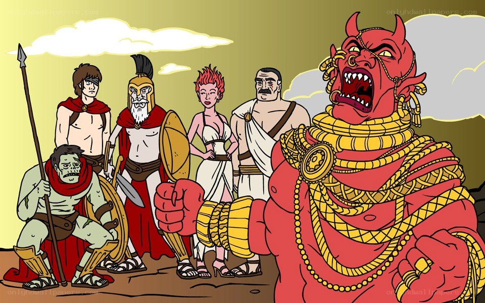 mythological characters in cartoon