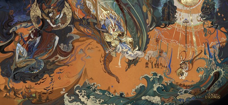 Mythological Figures in Battle