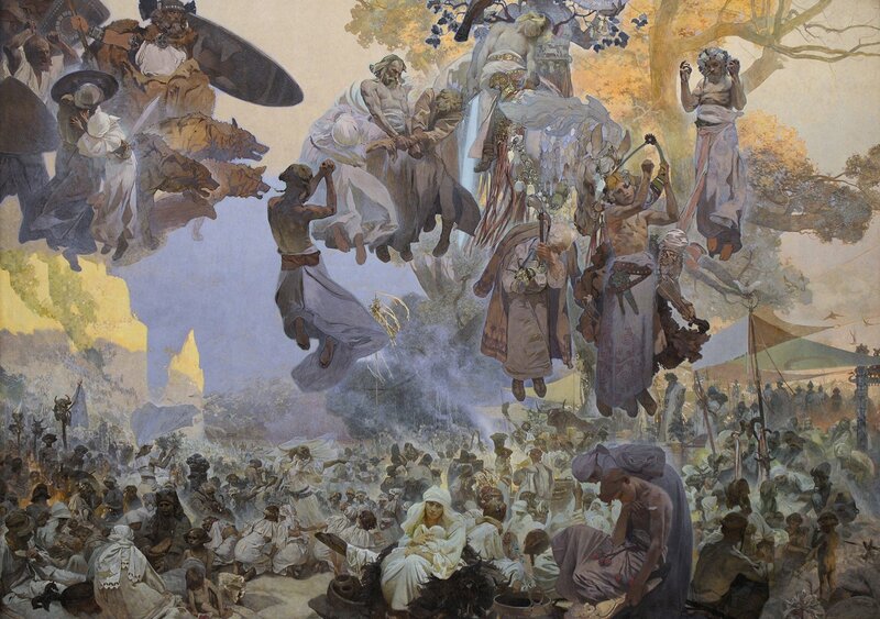 Mythological Gathering Scene