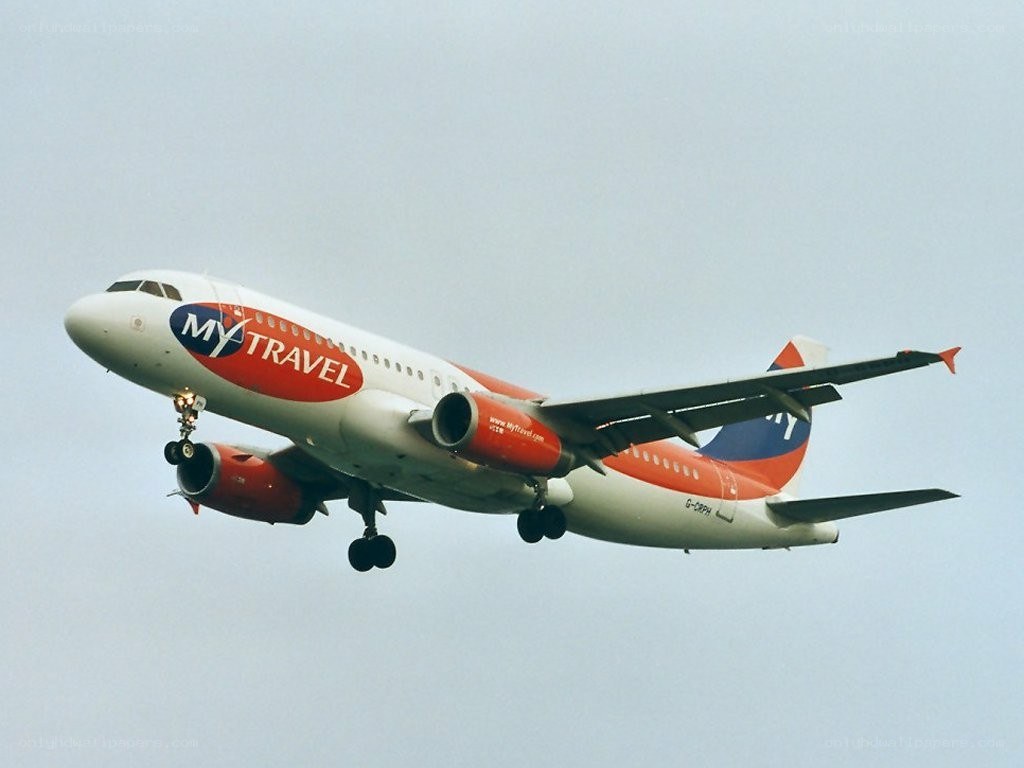 MyTravel airplane in flight