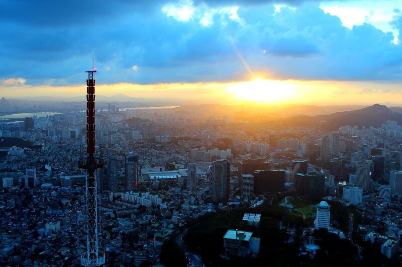 N Seoul Tower at Sunset — Blue
