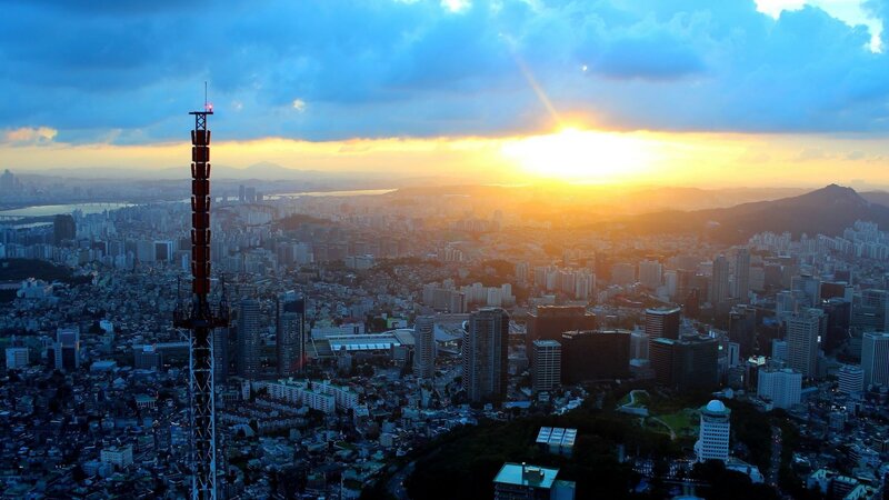 N Seoul Tower at Sunset