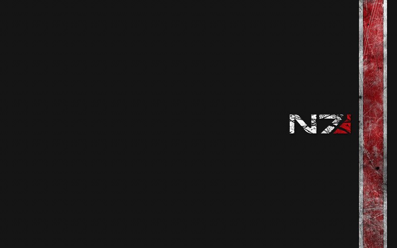 N7 Logo on Black Background — Dramatic, Digital Art, Red Stripe, Textured Background
