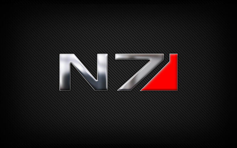 N7 logo on carbon fiber