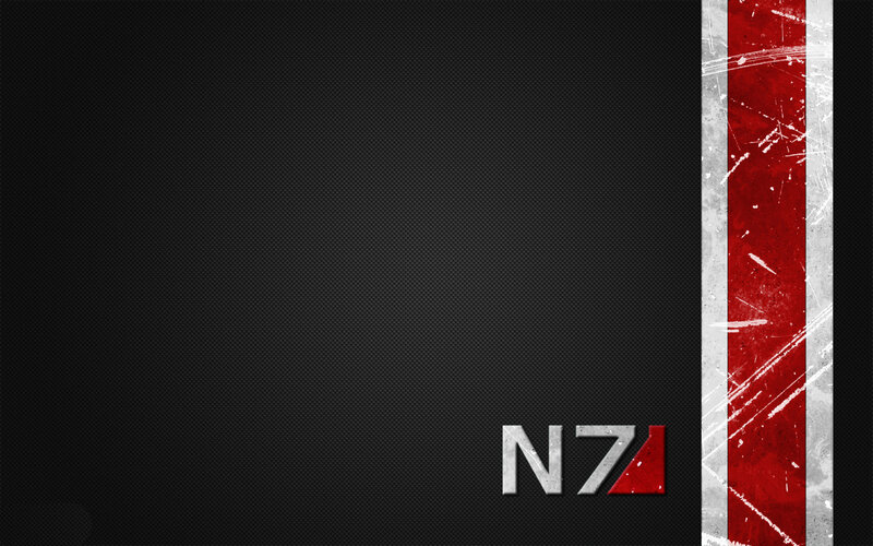 N7 Logo on Dark Background — Black, Minimalist
