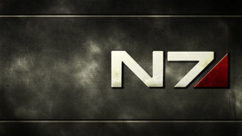 N7 logo on metal background