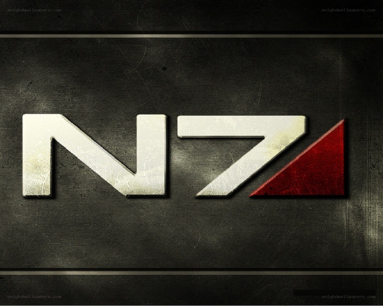 N7 logo on metal background
