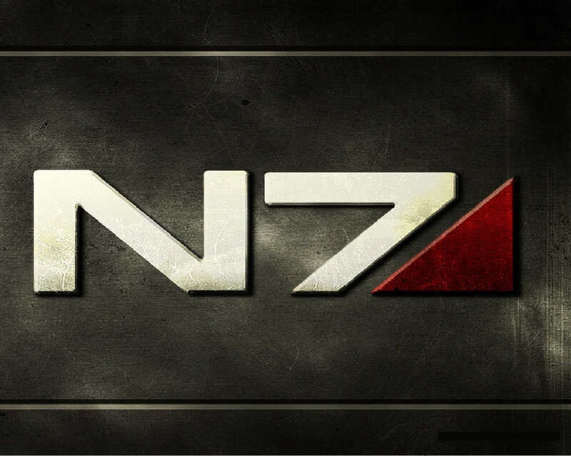 N7 logo on metal background