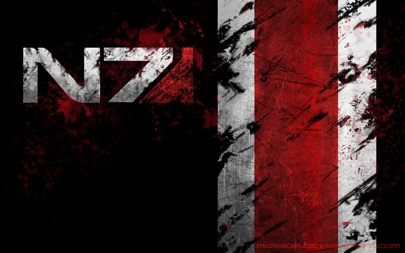 N7 Logo with Splattered Design