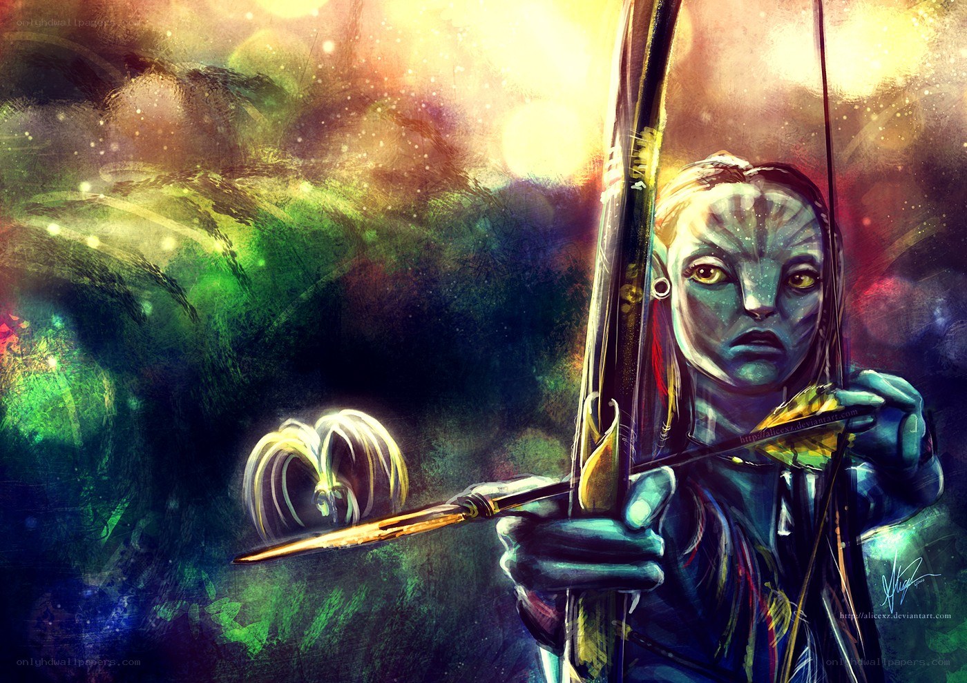 Na'vi archer in forest