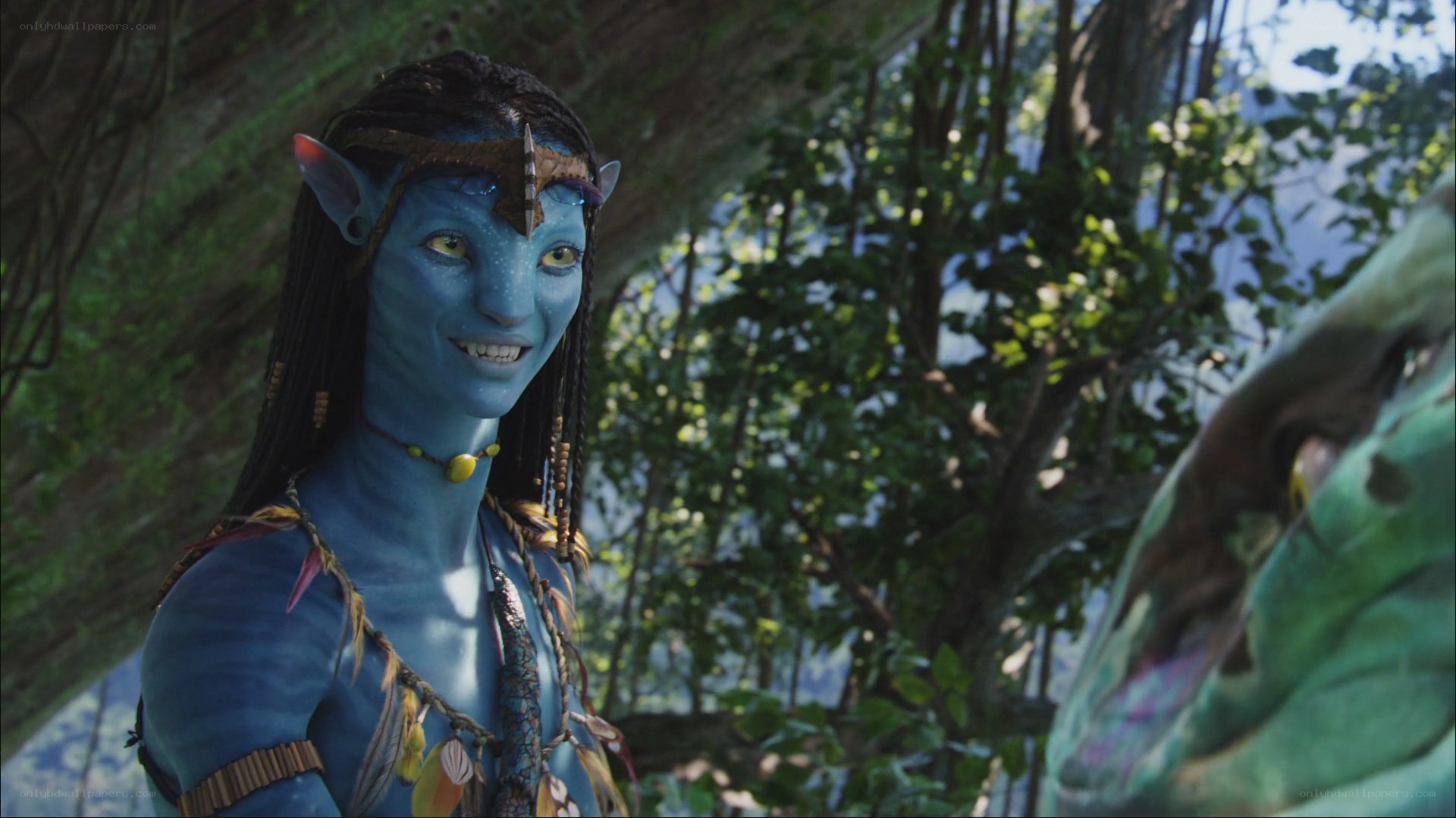 Na'vi character in forest