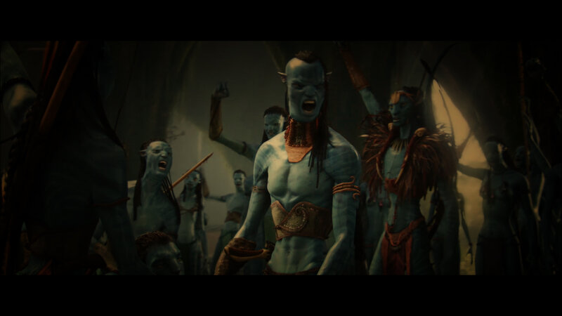 Na'vi warriors in battle cry