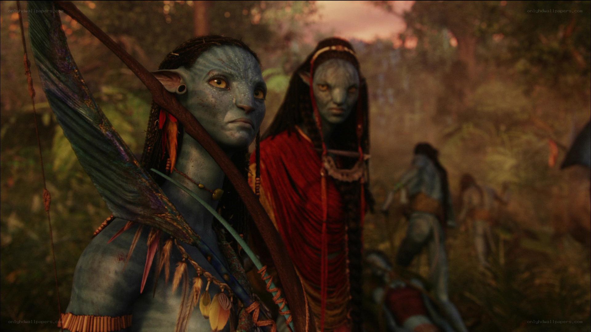 Na'vi warriors in forest