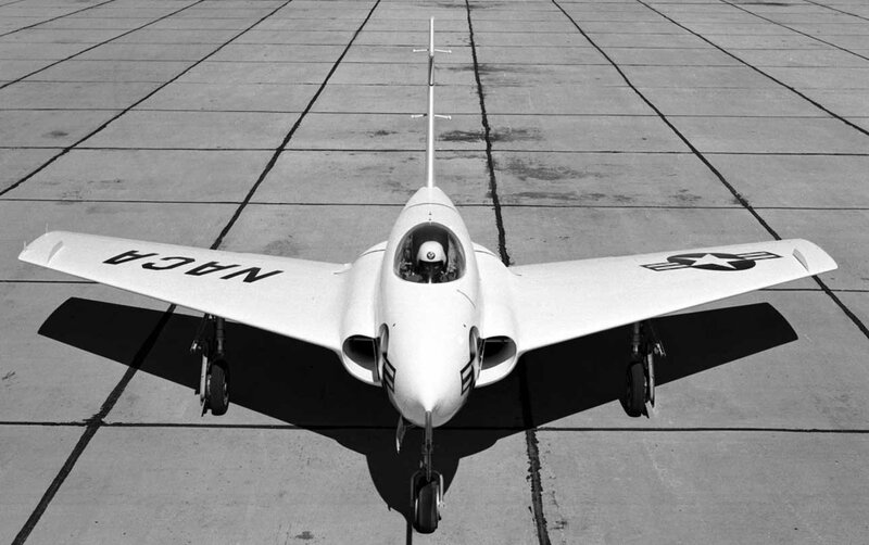 NACA research aircraft on tarmac