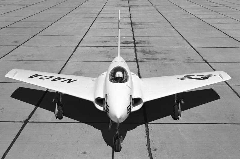 NACA research aircraft on tarmac