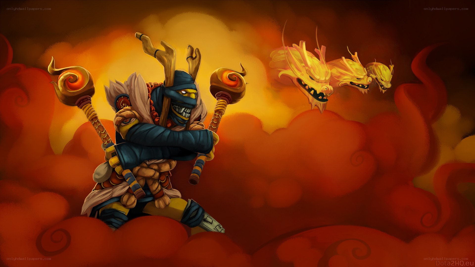 Naga Siren with golden dragons