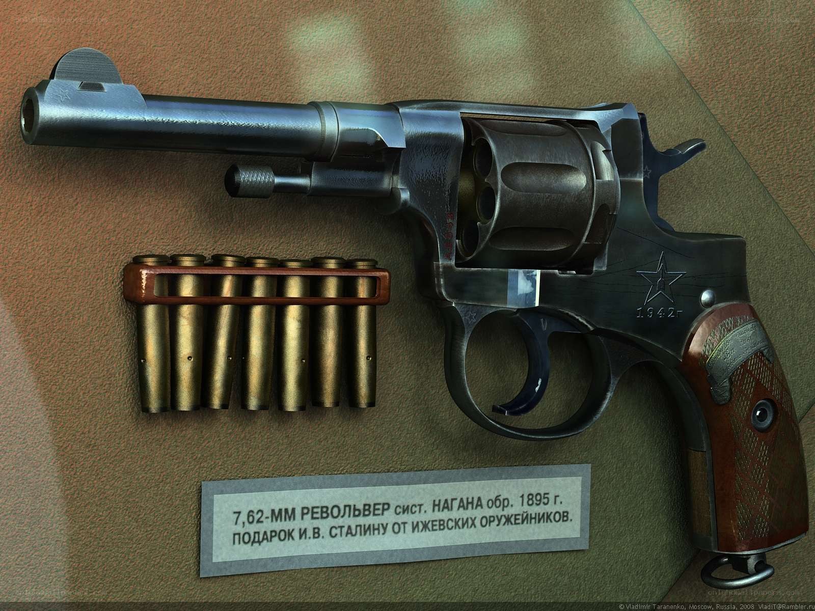 Nagant Revolver with Ammunition