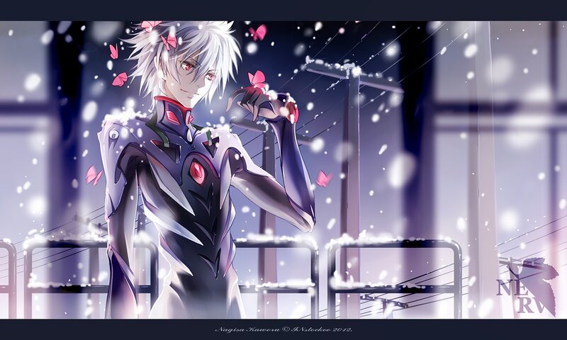 Nagisa Kaworu in the snow