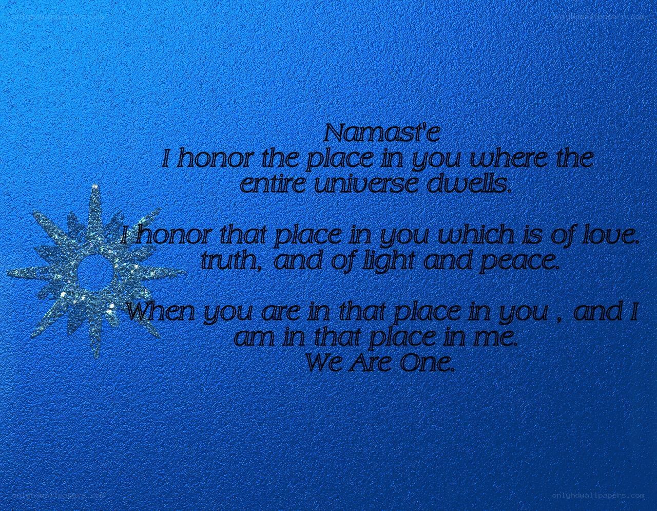 Namaste affirmation