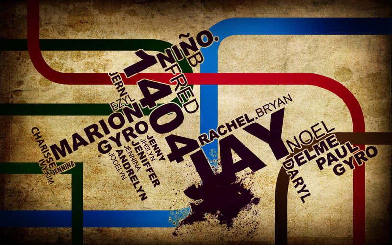 name collage on subway map