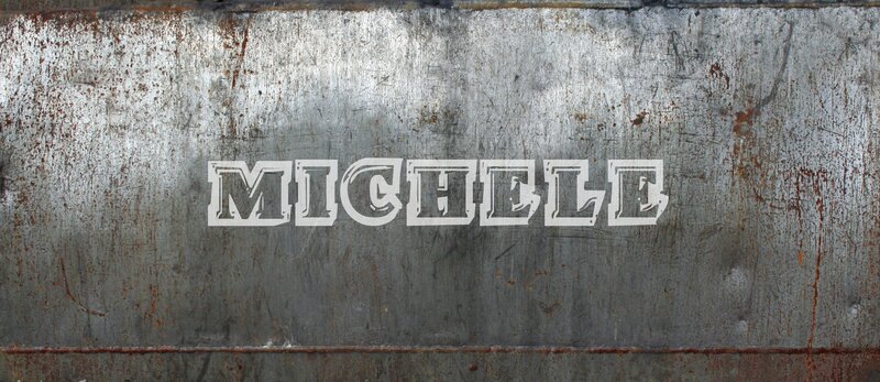 name on metal surface