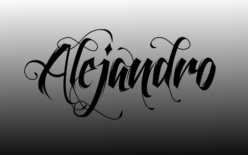 Name Written in Calligraphy