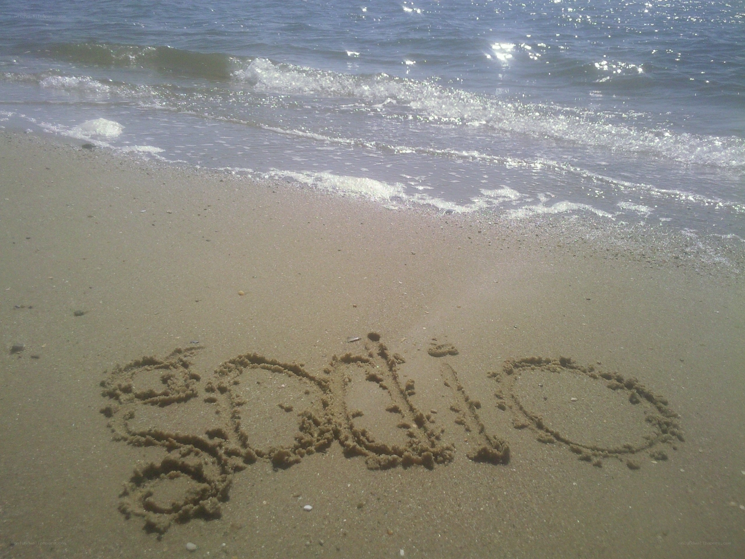 name written in the sand