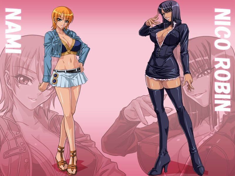 Nami and Nico Robin characters