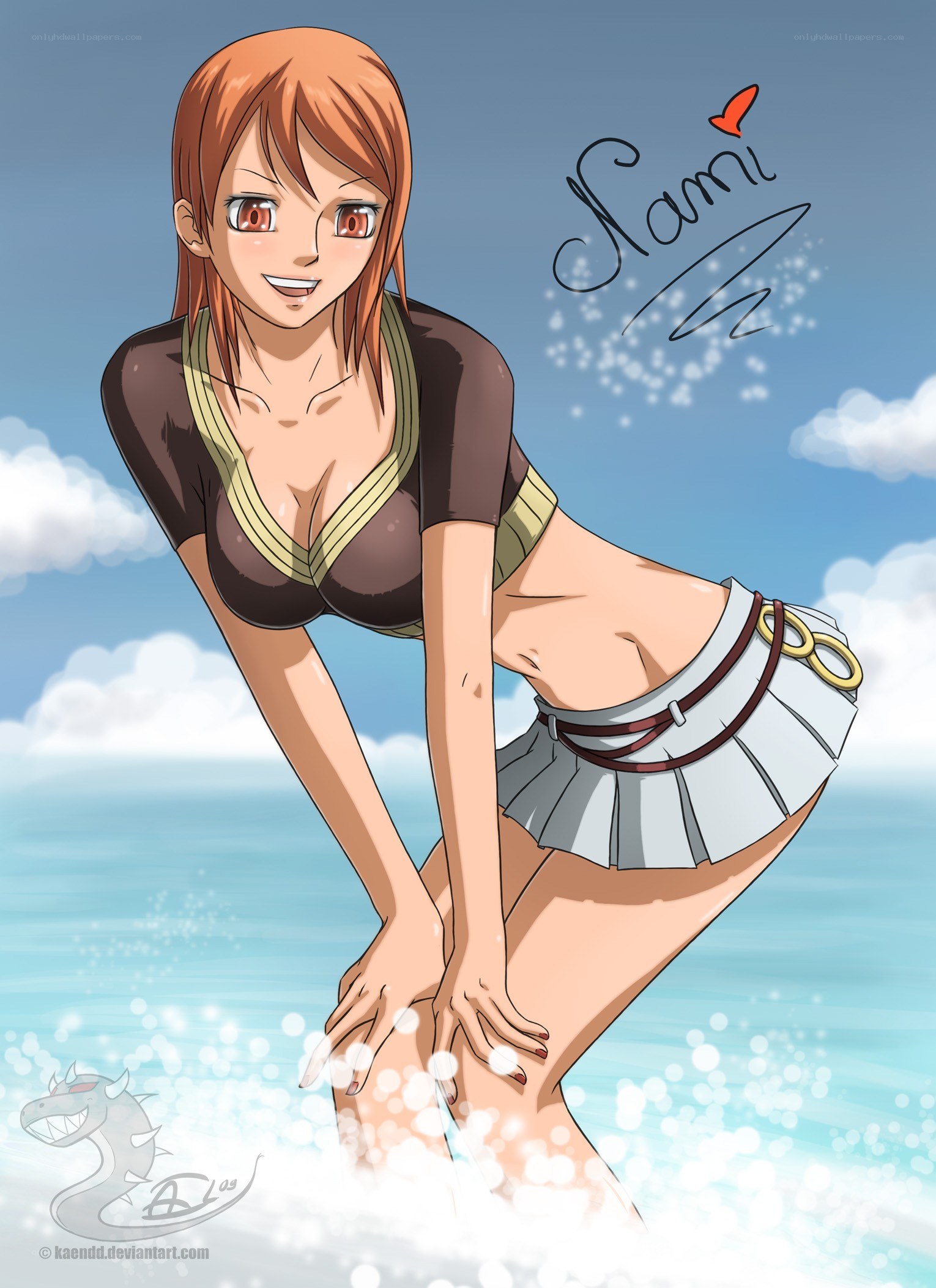 Nami at the beach