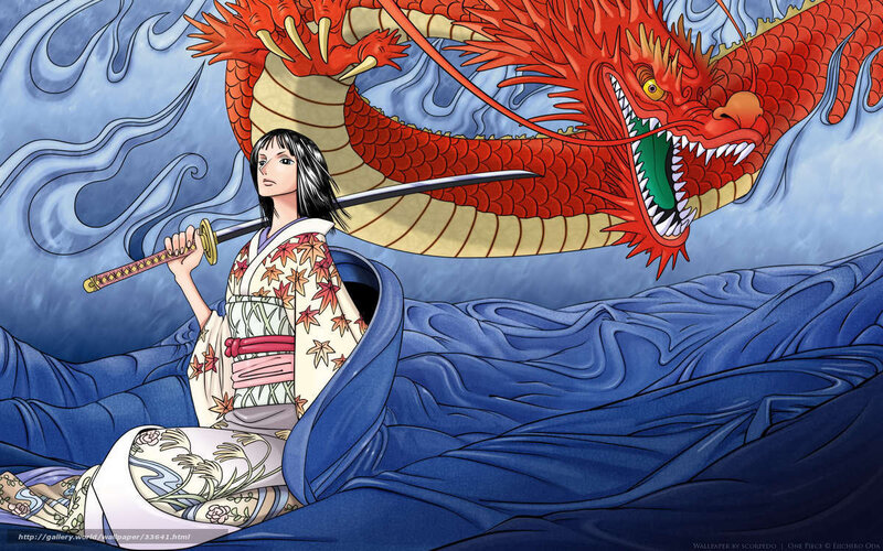 Nami with a red dragon